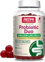Jarrow Formulas® Probiotic Duo, 3 miljarder Live Cells Supplement för Immune Health och Digestive Support, 60 Raspberry Flavor Probiotic Gummies, 30 Day Supply