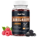 Shilajit Gummies 1000mg - Shilajit Pure Himalayan Organic for Men & Women 85+ Trace Minerals Shilajit Resin med Ashwagandha, Maca, Black Seed Oil - Energi, hjärna, immunitet, Sugar Free Raspberry 60ct