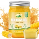 (12 OZ) Irländska Sea Moss Gel Organic Raw Vegan Corn Smaked Natural Seamoss Supplement 102 Vitaminer och Minerals Wild Harvested Non-GMO Immune Defense Booster Thyroid Digestive Support