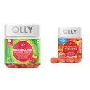 OLLY Metabolism Gummy Rings, Apple Cider Vinegar, Vitamin B12, Chromium & Probiotic + Prebiotic Gummy, Digestive Support och Gut Health, 500 miljoner CFU, Fiber