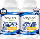 Shiny Leaf Methylated Bariatric Multivitamin utan järn - Vitaminer för Gastric Bypass & Sleeve, 1 Daily Capsule W Methylated Folate, B12, A, C, D, K & More. Vegetarian, Soy-Free, USA Made (180 Ct.)
