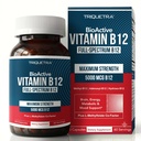 BioActive Vitamin B12 - 5000 mcg, Innehåller 3 BioActive Forms B12 Plus Methylfolate Cofactor - Methyl B12, Adenosyl B12 & Hydroxy B12 | Stöder energi, Metabolism & Mood | Vegan, Non-GMO (60 portioner)