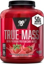 BSN TRUE-MASS Weight Gainer, Muscle Mass Gainer Protein Powder, Strawberry Milkshake, 5,82 Pound