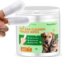 Hund och Cat Ear Wipes - Gentle Cleaning, Eliminera obehagliga lukter, tillverkade av växtextrakt, 50 Wipes
