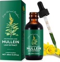 Mullein Drops for Lungs, Mullein Leaf Tincture Drops | 2 fl oz |Mullein Leaf Extract för Lungs Detox och Respiratory Lung Health, Stöd för andnings-, naturligt växtbaserade tillskott