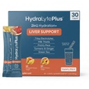 Hydralyte Liver Support + Electrolyte Mix med mjölk Thistle, Turmeric, Ginger, Prickly Pear, Green Tea Extract Formulerad för snabb rehydrering (Variety Flavor, 30 Packets)