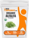 BulkSupplements.com Organic Alfalfa Grass Powder - Alfalfa Supplement, Green Superfood Powder - Vegan & Gluten Free, 5g per Servering, 100g (3,5 oz) (Pack of 1)