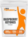 BulkSupplements.com Raspberry Ketones Powder - Raspberry Ketones Supplement, Antioxidant Source - för energistöd, Gluten Free, 500mg per servering, 250g (8,8 oz) (Pack av 1)