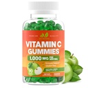 Vitamin C Gummies 1000mg för vuxna och barn - Maximal styrka tuggbar immunstöd, Collagen Support - Sour Green Apple Flavor - Gluten Free, Non-GMO, Vegetarian - 90 Gummies (30 portioner)