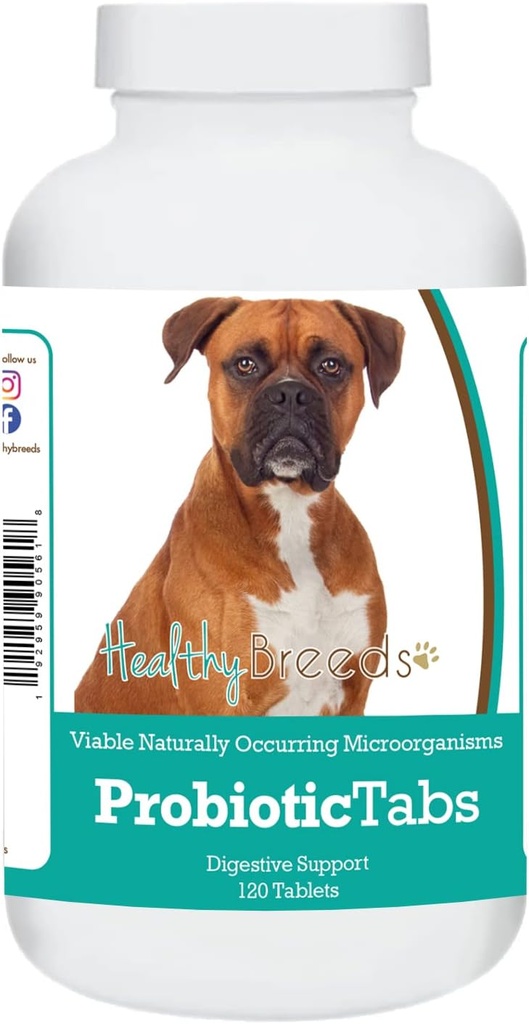 Hälsosamma raser Boxer Probiotic Tabs 120 räkna