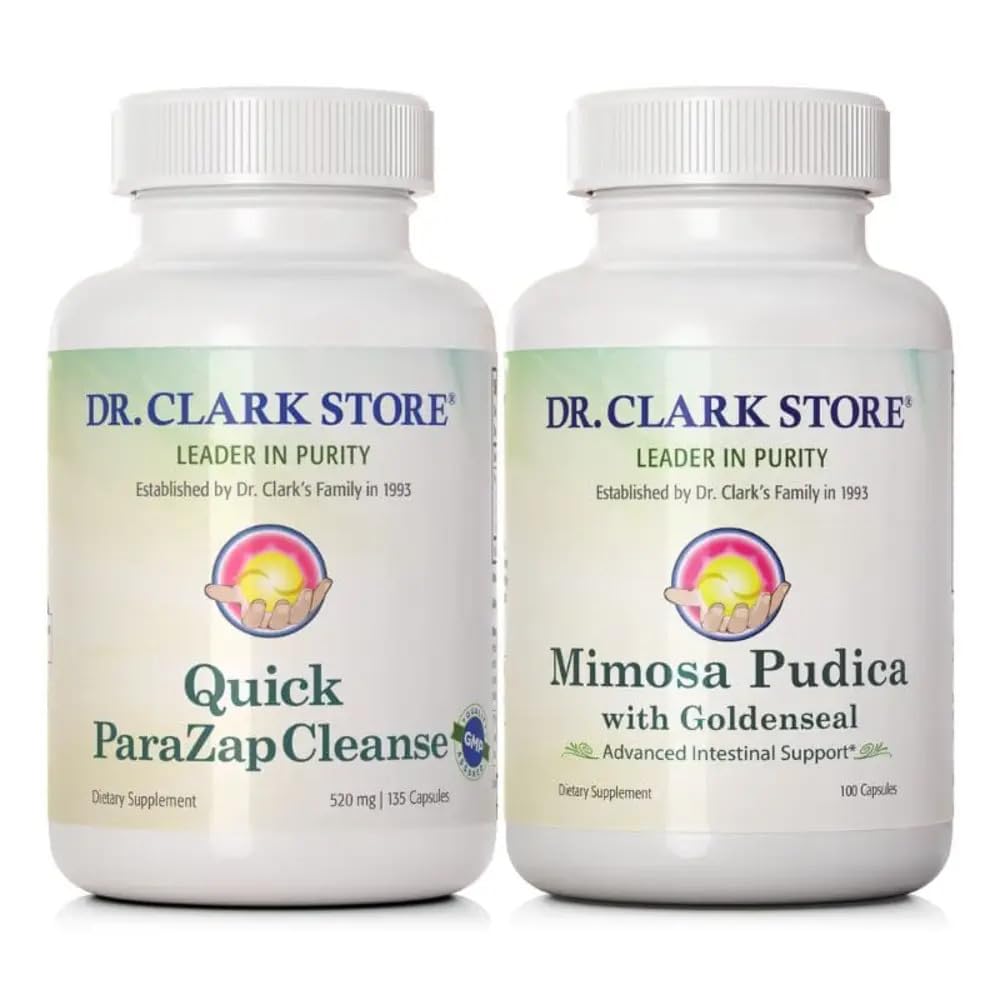 Dr Clark Store Snabb para-Zap Cleanse & Mimosa Pudica - Kraftfull rengöring, Detox Support & Gut Health Formel