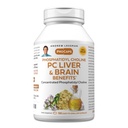 ANDREW LESSMAN PC Liver och hjärnfördelar 180 Softgels - Phosphatidyl Choline, viktigaste byggblock för hälsosam lever och hjärnstruktur, funktion. Inga tillsatser. Lätt att svälja mjukglar