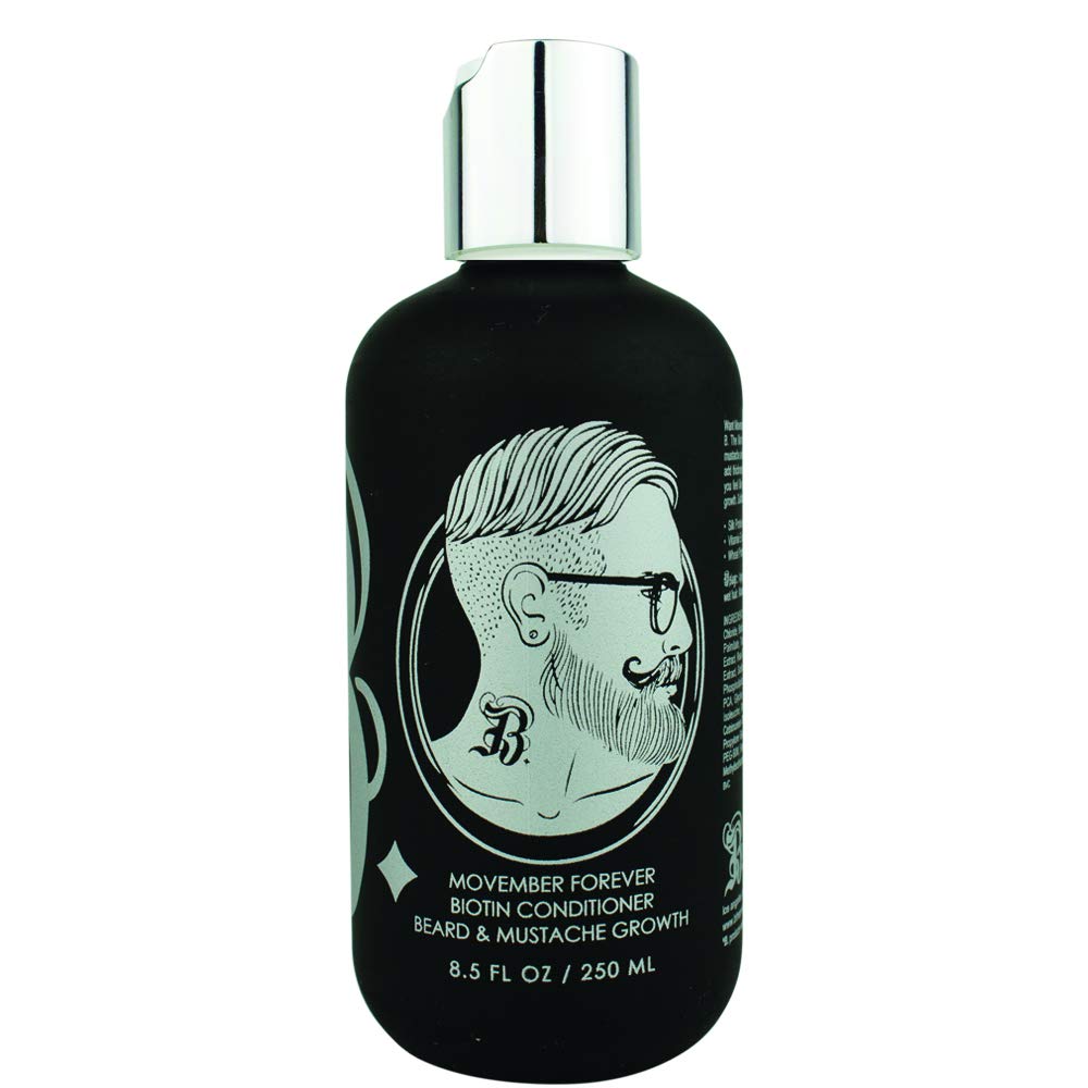 Biotin Beard Growth and Thickening Conditioner-(High Potency) Beard Care med Biotin-for Best Beard Growth-Beard Conditioner för Grooming-Movember Forever Biotin Facial Conditioner 8.5oz.