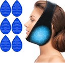 ZNÖCUETÖD Wisdom Teeth Ice Pack Face Head Wrap för Wisdom Teeth Removal Toothache Pain Relief, TMJ, Jaw Ice för Face Oral Surgery, Dental Implant med 6 Reusable Hot Cold Gel Packs