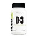 NutraBio Vitamin D (2000 IE), Immune Support - 90 Vegetabiliska kapslar