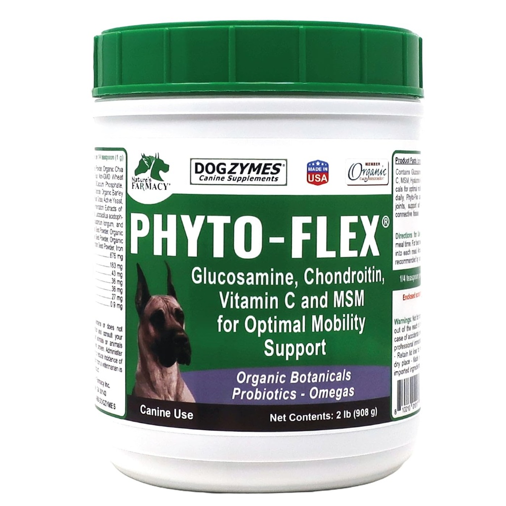Dogzymes Phyto Flex - Glukosamin, Chondroitin, MSM och Hyaluronsyra... (2 pund)