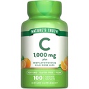 Naturens Sanning Vitamin C Bioflavonoider & Rose HIPS | 1000mg | 100 Caplets | Vegan, icke-GMO och Gluten fri tillägg