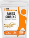BulkSupplements.com Ginseng Root Extract Powder - Panax Ginseng Supplement, Herbal Supplement - Vegan & Gluten Free, 1g per Servering, 1kg (2,2 lbs) (Pack av 1)