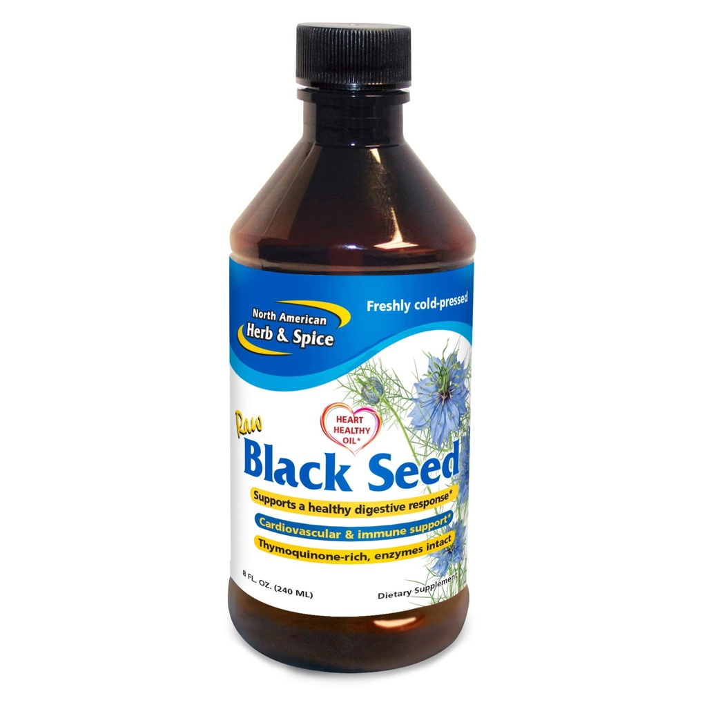 North American Herb & Spice Black Seed Oil - 8 fl. oz. - Kardiovaskulär, Digestive & Immune Support - Innehåller vild, Medelhavs Oreganol P73 Oregano Oil - Non-GMO - 48 Total Servings