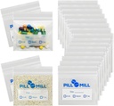 Pill Bag Count - Storlek 3 "X 2" 3 Mil - Plast Pill Organizer Bags - Small Pocket Pill Baggies - Travel Pill Pouch- Daily AM PM Medicine Storage Pouches - Locking Pill Carrier Container (100-Pack)