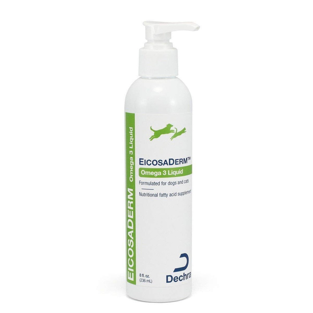Dechra EicosaDerm Omega 3 Liquid for Dogs & Cats - Nutritional Fatty Acid Supplement, 8 Fl Oz (Pack av 1)