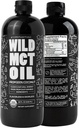 Wild MCT Oil Organic Coconut – 32 fl oz – från 100% naturlig kokosnöt – smaklös och luktfri C10/C8 MCT Olja för energi och kognitivt stöd – Keto-Friendly – Perfekt för kaffe, skakar och recept