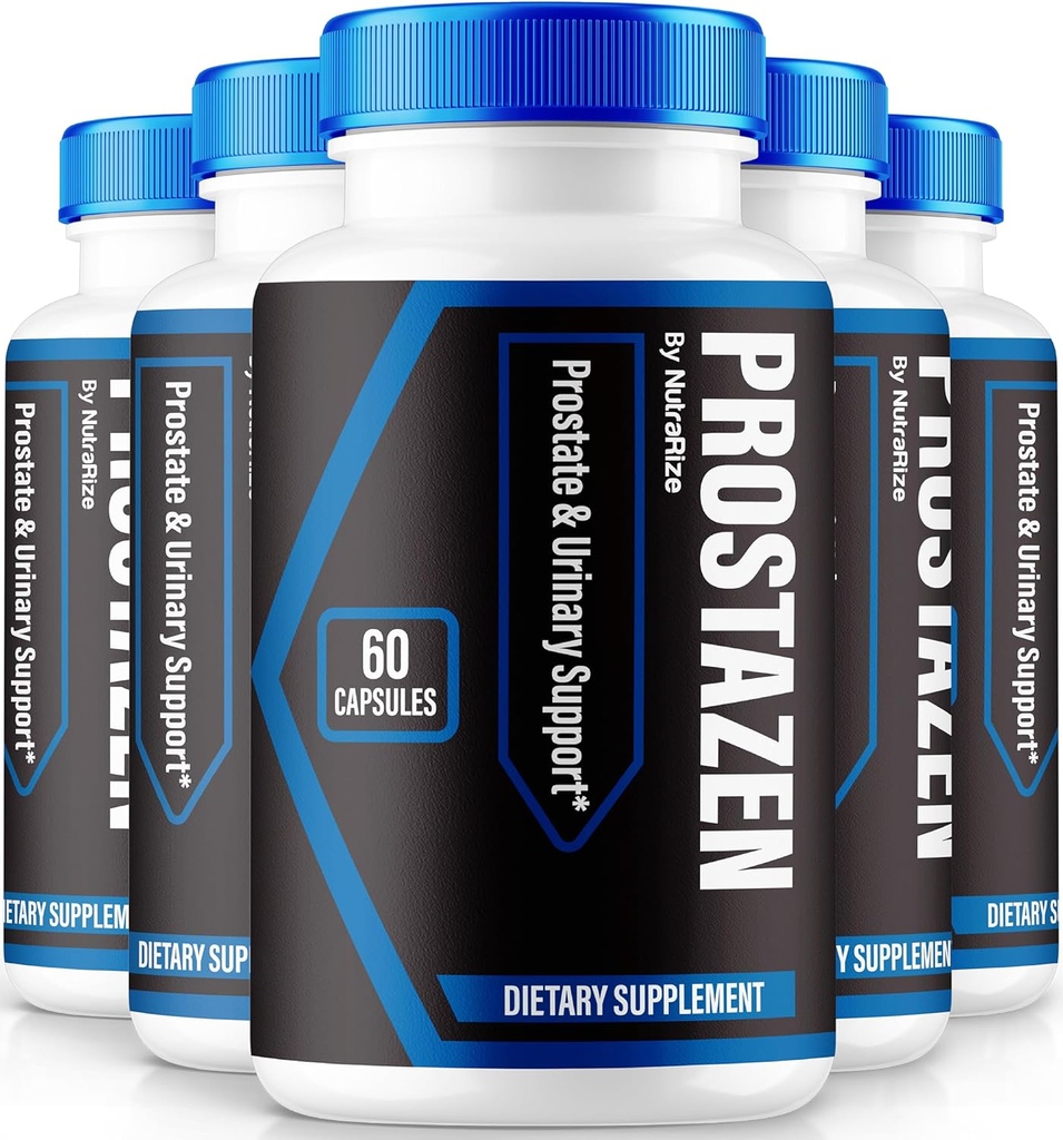 NutraRize (5 Pack) Prostazen Capsules, Officiella Prostazen piller för att stödja prostata hälsa, Prostazen Plus Premium Formel, Prostazen för hälsosam prostata, Prosta Zen Pastillas Review (300 kapslar)