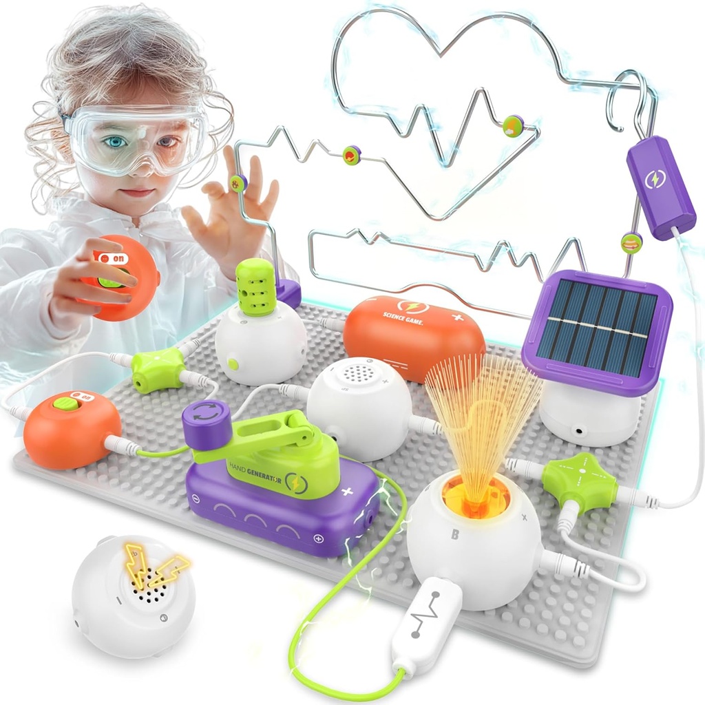 Science Kits for Kids - STEM Kits for Kids, Electronics Exploration Kit, Över 150 projekt, 14 Circuit Parts, STEM Educational Toy Gifts for Kid Boys Girls Ages 3 4 5 6 7 8 9 10 11 12