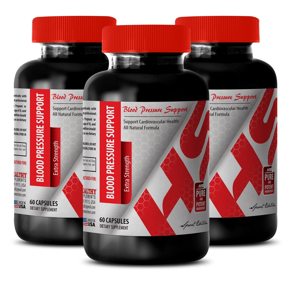 Energi Vitamin Supplement för kvinnor - Blodtrycksstöd - Extra styrka - Energi Boost Supplement Men - 3 flaskor (180 kapslar)