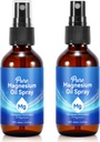 Topical Magnesium Oil Spray, Pure Magnesium Oil Spray för fötter, 100% ren, snabb absorption - Naturlig källa med kraftfullt blandning av essentiella oljor 2.02 fl oz (2 Fl Oz (Pack av 2))