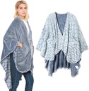 Bcareself Double-Sided Wearable Blanket Ultra Soft Flannel Shawl Blanket, Reversible Blanket, med fickor, för kvinnor och män
