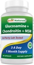 Bästa Naturals, Glukosamin Chondroitin MSM Supplements, 2600 mg per portion, 90 kapslar (90 greve av 1))