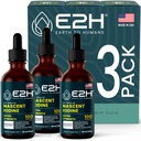 E2H Vegan flytande jod - sköldkörtelstöd och kognitiv funktion - öka din ämnesomsättning och energinivåer - Vegan - icke-GMO (3 flaskor)
