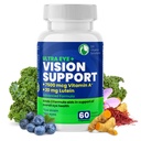 DR VITAMIN SOLUTIONS Vision Support Eye Vitaminer för Macular Health | Kosttillskott med Lutein, Zink, Vitamin A & Bilberry | Areds 2 Formel för Red & Dry Eyes, Sight Care (1 flaska, 60 kapslar)