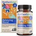 Motherlove Balancing Blend (60 flytande mössor) Herbal Supplement för period och postpartum Hormonal Health-Non-GMO, organiska örter, Vegan, Kosher