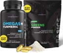 Livingood Daily Omegas och Greens Bundle - Rik i antioxidanter