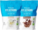 Evolution Advance Nutrition Fit & Strong - Pure Whey Protein Powder med BCAA, naturlig smak - 2 pund (Vanilla) + Fit & Strong- Pure Whey Protein Powder med BCAA - 2 pund (Chocolate)