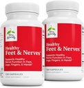 Terry Naturally Healthy Feet & Nerves - Herbal Supplement med Bioactive Vitamin B12 - Circulation & Nerve Health Support Supplement - Vegan Capsules med Boswellia Serrata - 120 kapslar (Pack of 2)