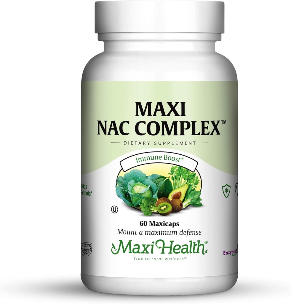 Maxi NAC Complex med Molybdenum och Reduced L Gluatathione Capsules, 60 Count