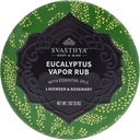 Svasthya Body & Mind Eucalyptus Vapor Rub - Öppnar Nasal Passages & Moisturizes The Skin, Cough, Stuffy Nose & Congestion Relief, Olive Oil, Beeswax, Lavender, Rosemary - Tillverkad i USA, 2oz