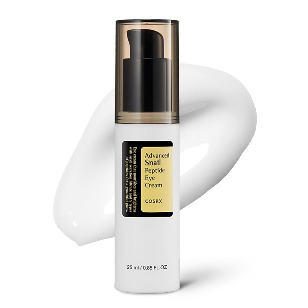 COSRX Snail Mucin Peptide Under Eye Cream, 0,84 fl oz, 73,7% Snail Mucin och Niacinamide, Eye Care, Eye Cream Anti Aging, Dark Circles, Korean Skin Care