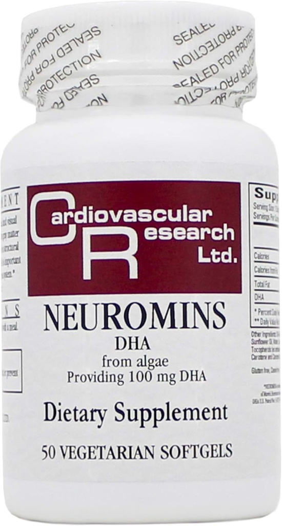 Neurominer 100mg (DHA) 50 kapslar - 3 Pack - Ekologiska formler / Cardiovaskulär forskning