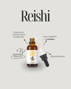 Reishi Mushroom Tincture Supplement - Dual Extracted Fruiting Body för att stödja rest och avkoppling - 2 fl oz (60 portioner) *