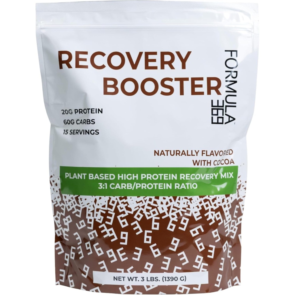 Återhämtning Booster, Vegan High Protein Recovery Mix, Post Exercise Shake w / 20g Protein och 60g Carbs, 100% Naturliga, 3 pund, Gluten Free, allergen Free.
