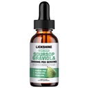 1 Packs 3000MG Soursop Graviola Liquid Drop för cellstöd & regeneration, lmmune, Gut, Antioxidant, Mood, Relax, Liver och Sleep Zzz - Soursop Graviola Leaf Extract, Sea Moss, Turmeric - 2Fl Oz