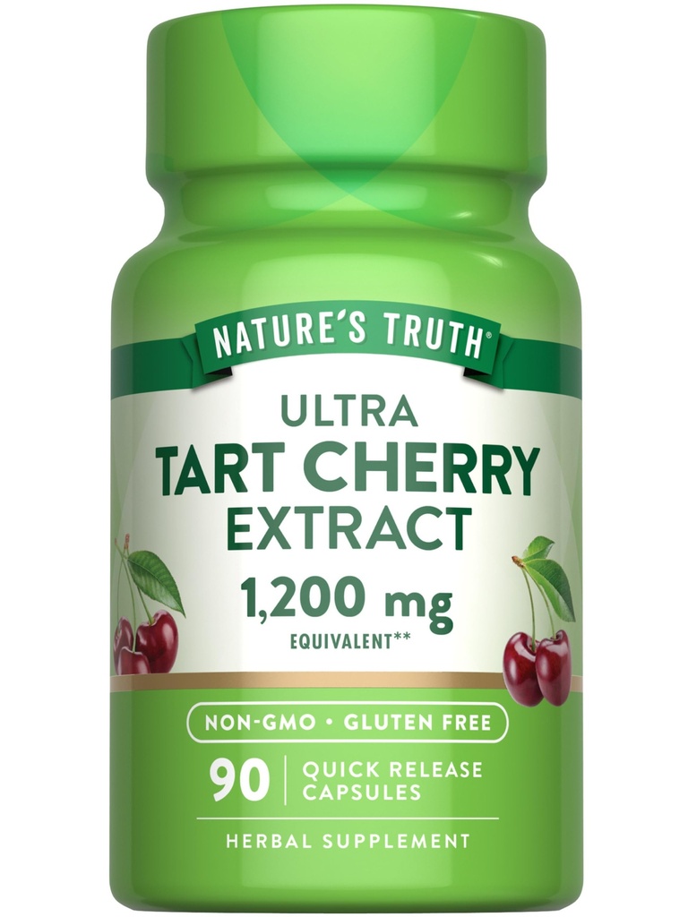 Naturens Sanning Tart Cherry Extract Capsules | 1200 mg | 90 greve | Non-GMO & Gluten fri tillägg