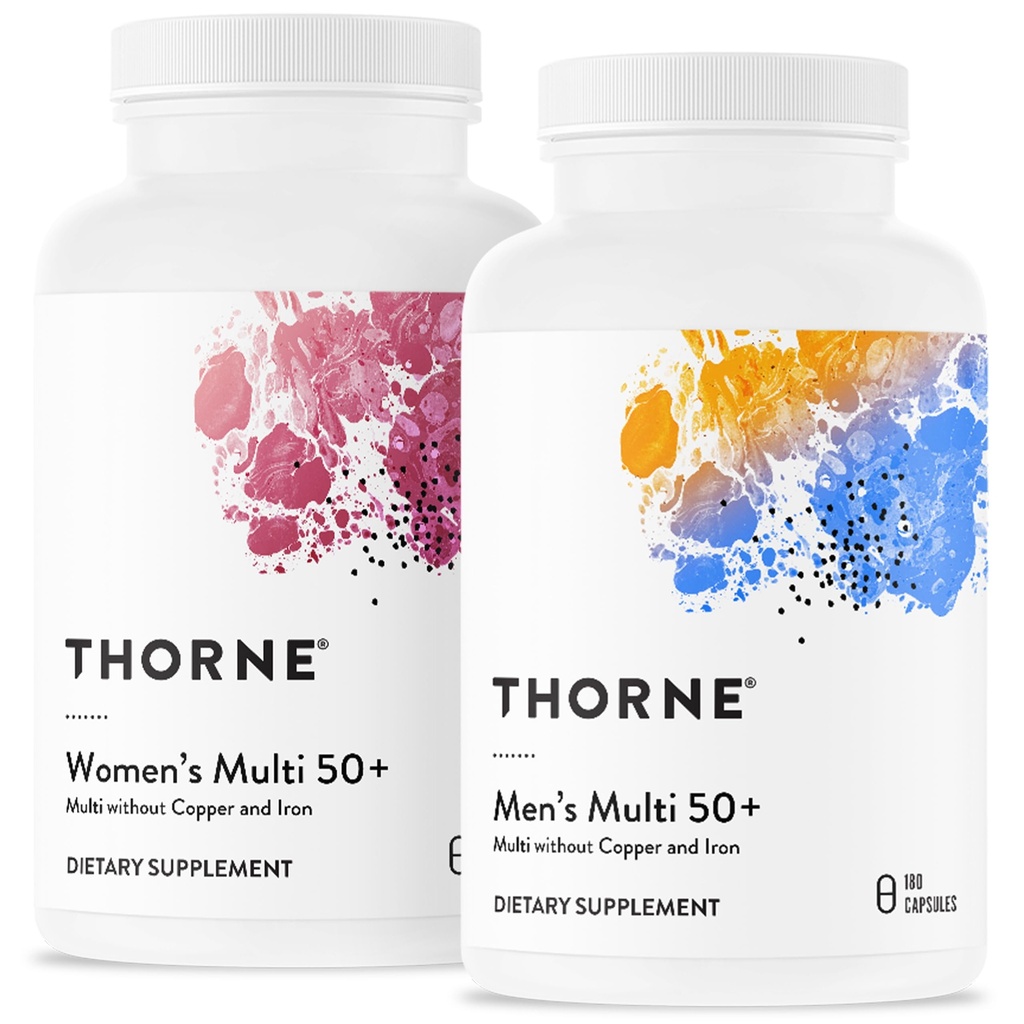 THORNE - Aktiv åldrande multivitaminbunt - Skräddarsydd näring för män och kvinnor 50 + - 30 portioner