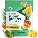 Bästa smak Super Greens Powder med 40 + Superfoods - Delicious Daily Green Powder med vitamin B12, Zink, Vitamin C, Magnesium & Calcium - Green Juice Superfood Mix - Pineapple smak