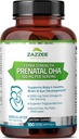 Zazzee Extra Strength Prenatal DHA 500 mg, 180 Enteric Coated Softgels, 1000 mg Omega 3, 1000 UI Vitamin D3, Burp Free, No Fishy Aftertaste, Superior Triglyceride Form, Purified Deep Sea Fish Oil