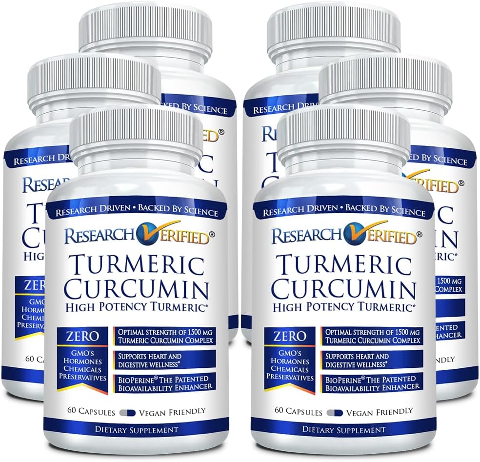 Forskning verifierad gurkmeja Curcumin - med BioPerine, Curcumin C3 Complex - Vegan - tillverkad i USA - 360 kapslar